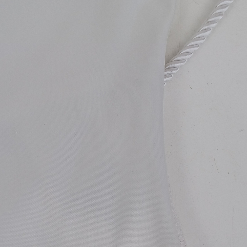 Maniere De Voir Satin Ruched Mini Dress Size 12 Women Sleeveless In White - Picture 13 of 16